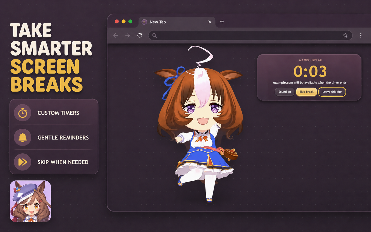 Smarter screen breaks screenshot